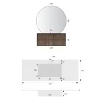 Composição para banheiro com pia Noir Desir Gres - Orione Viadurini