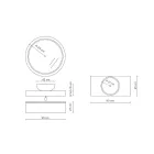 Composição de banheiro com lavatório de resina e espelho Made in Italy - Palom Viadurini