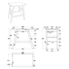 Composição de banheiro com armário de teca natural e espelho redondo - Patryk Viadurini