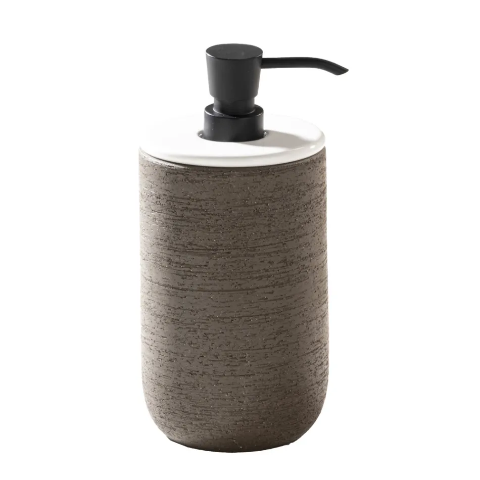 Composição de Banheiro com Armário de Teca, Espelho e Acessórios - Carolie Viadurini