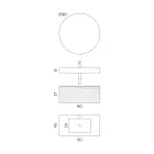 Composição do banheiro com tampo Calacatta HPL Made in Italy - Talassa Viadurini