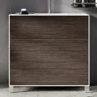 Conjunto para banheiro com espelho, base e lavatório de resina, fabricado na Itália - Quilos Viadurini