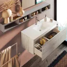 Composição de Banheiro com Espelho e Luminária, Base Antirrisco Made in Italy - Dream Viadurini