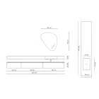 Composição de banheiro com espelho moderno e lavatório de console fabricado na Itália - Palom Viadurini