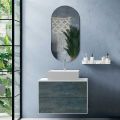 Composição de Banheiro com Espelho Oval, Base e Lavatório Made in Italy - Kilos