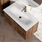 Composição de Banheiro em Carvalho Rio Cannettato Made in Italy - Afrodite Viadurini