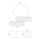 Composição do banheiro em Rio Oak e Cannettati Grey Made in Italy - Chrono Viadurini