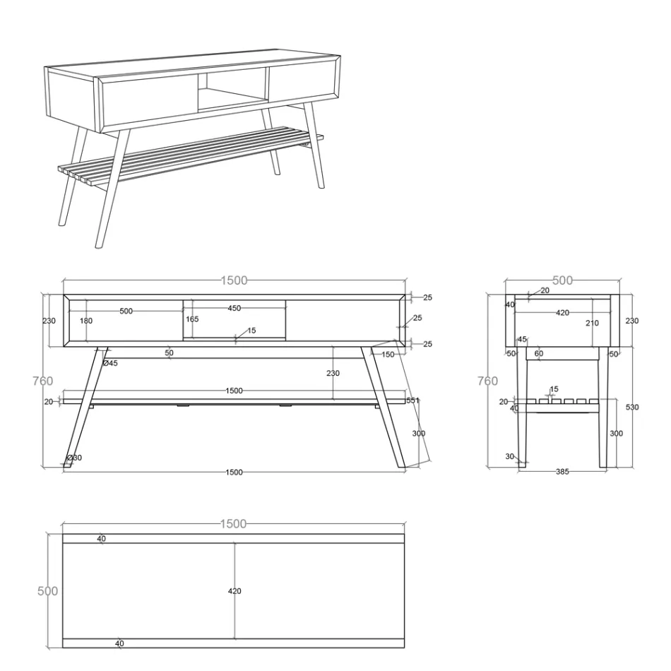 Composição de Banheiro Incluindo Acessórios e Armário de Chão em Teca - Georges Viadurini