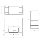 Composição de banheiro em cerâmica e espelho feito na Itália - Chantal Viadurini