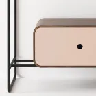 Composição de banheiro em cerâmica e espelho feito na Itália - Chantal Viadurini