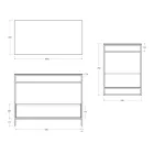 Composição de banheiro em cerâmica e espelho feito na Itália - Hoscar Viadurini