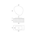 Composição de banheiro verde sálvia com lavatório de resina fabricado na Itália - Artemide Viadurini