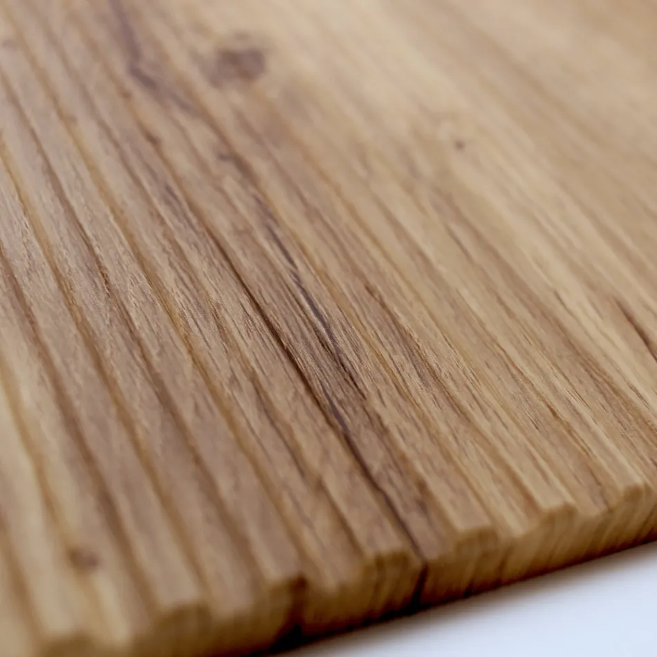 Composição de banheiro verde sálvia e carvalho cannettato fabricado na Itália - Urano Viadurini