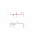 Composição de móveis de banheiro, design moderno e suspenso feito na Itália - Callisi8 Viadurini