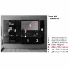 Composição de móveis de banheiro suspensos e modernos, móveis de design - Callisi12 Viadurini