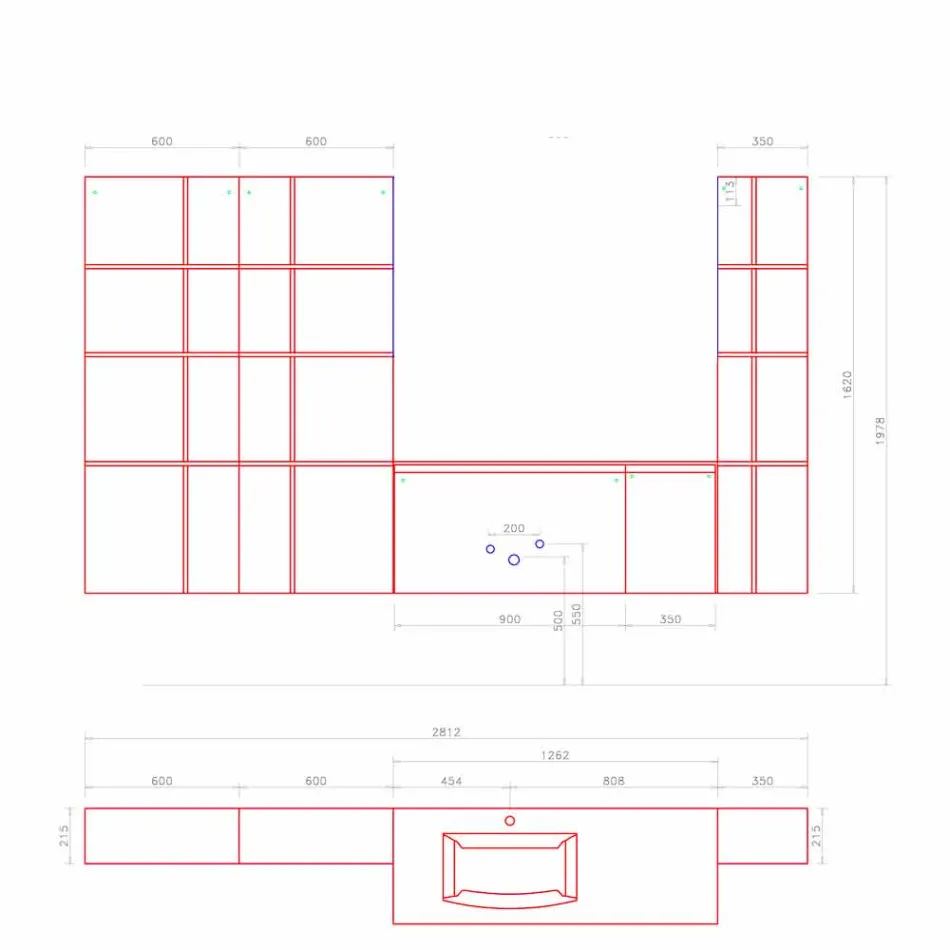 Composição de móveis de banheiro suspensos e modernos, móveis de design - Callisi12 Viadurini