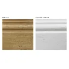 Composição de entrada em cera branca bicolor e tampo em madeira natural - Fatuo Viadurini