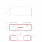 Composição de banheiro com suspensão de design moderno feita na Itália - Callisi 14 Viadurini