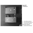 Composição de banheiro moderna e suspensa Made in Italy Design - Callisi 7 Viadurini