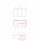 Composição de banheiro moderna e suspensa Made in Italy Design - Callisi 7 Viadurini