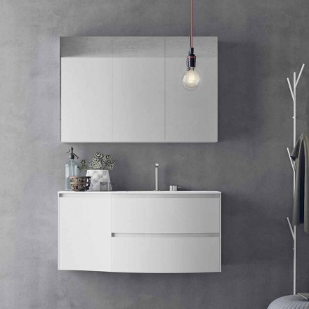 Composição de banheiro moderna e suspensa Made in Italy Design - Callisi 7 Viadurini