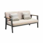 Sofá de 2 lugares para composição de jardim, 2 poltronas e mesa de centro - Moira Viadurini