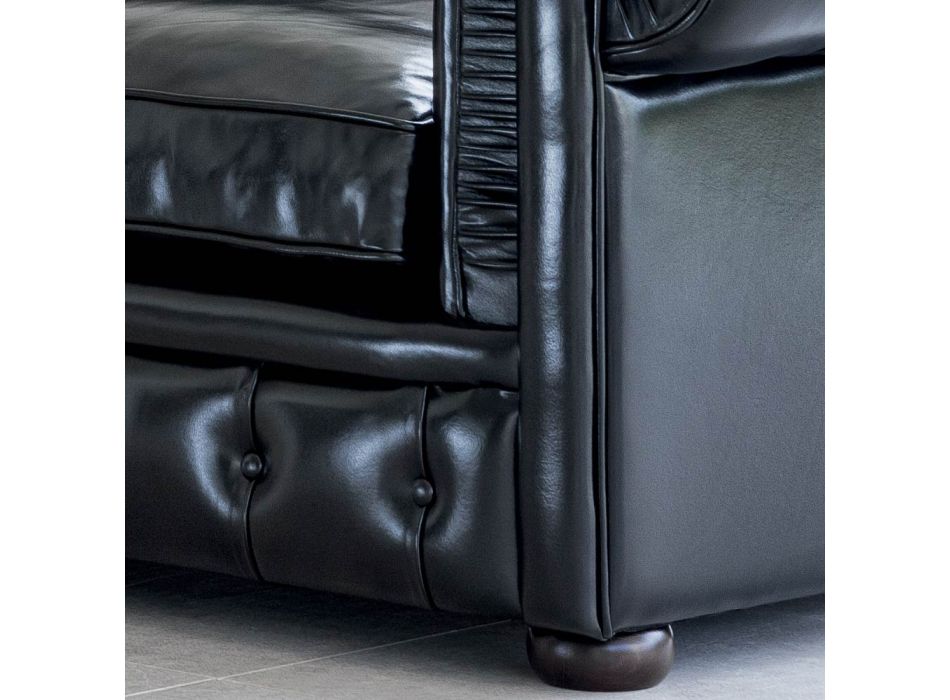 Composição de sala com sofá, poltrona e banco Made in Italy - Spassoso Viadurini