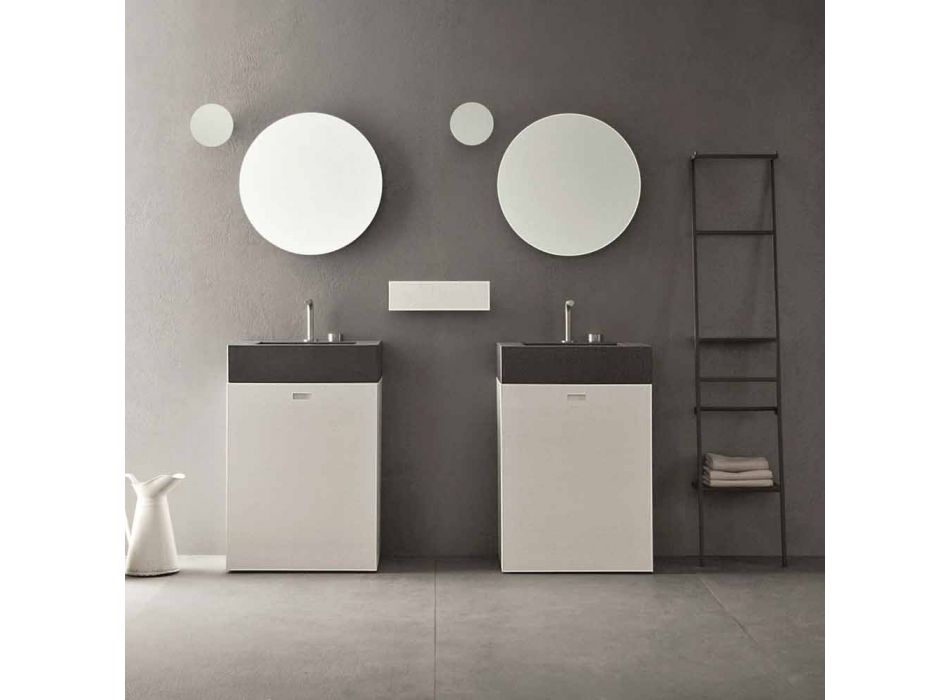 Composição do piso de móveis de banheiro de design moderno - Farart10 Viadurini
