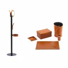 Composição do escritório de design moderno em couro fabricado na Itália - Andrea Viadurini