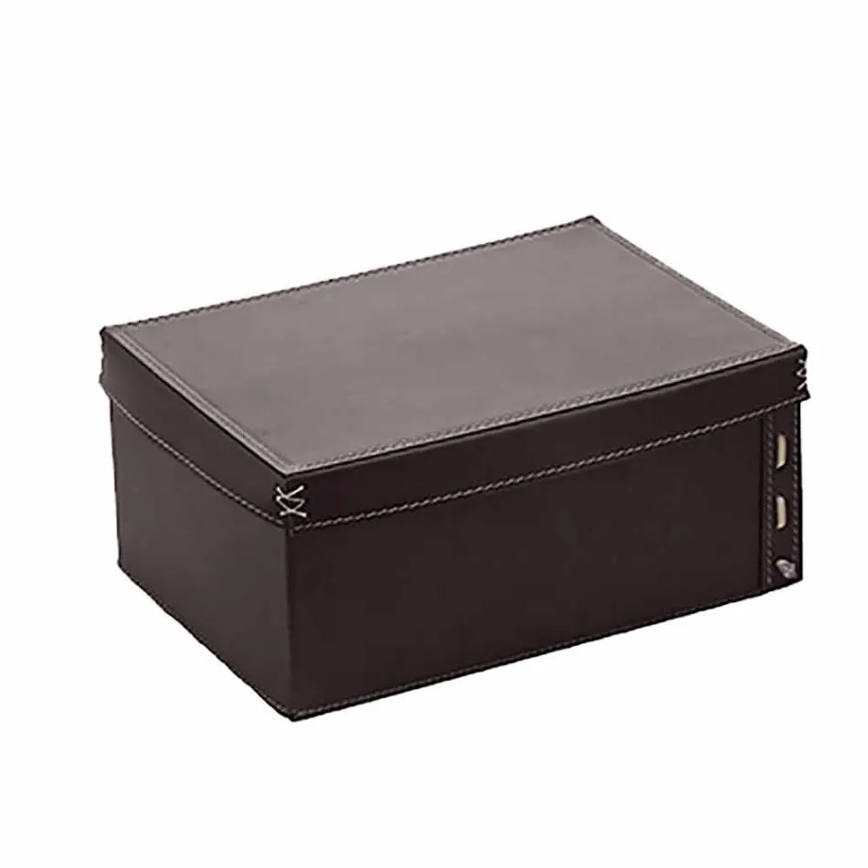 Composição do escritório de design moderno em couro fabricado na Itália - Andrea Viadurini