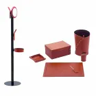 Composição do escritório de design moderno em couro fabricado na Itália - Andrea Viadurini