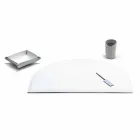 Composição moderna de escritório em couro regenerado fabricada na Itália - Meduna Viadurini