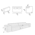 Composição de 1 Sofá, 1 Apoio de Braço e 1 Península – Bizarro Viadurini