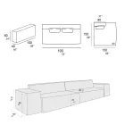 Composição de 1 Sofá, 1 Apoio de Braço e 1 Península – Bizarro Viadurini