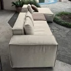 Composição de 1 Pufe com Encosto, 1 Pufe e 1 Península - Bizarro Viadurini