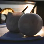 Composição de 2 Copos em Mármore Carrara Branco Made in Italy - Dolla Viadurini