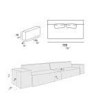 Composição de 2 Sofás com Encosto e 2 Apoios de Braços - Bizarro Viadurini