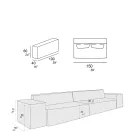 Composição de 2 Sofás com Encosto e 2 Apoios de Braços - Bizarro Viadurini