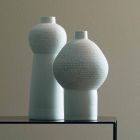 Composição de 2 Vasos Decorativos em Cerâmica Decorada - Lampedusa Viadurini