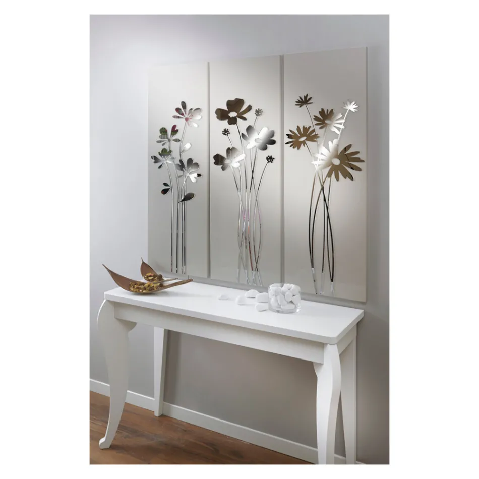 Composição de 3 Painéis Representando 3 Buquês de Flores Made in Italy - Colleen Viadurini