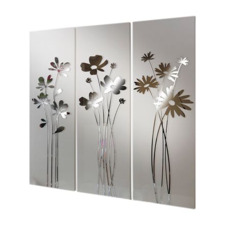 Composição de 3 Painéis Representando 3 Buquês de Flores Made in Italy - Colleen Viadurini