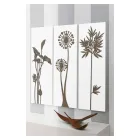 Composição de 3 Painéis Representando Chuveiros e Folhas Made in Italy - Eduardo Viadurini