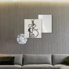 Composição de 3 Painéis com Estilização de Amor Made in Italy - Keina Viadurini