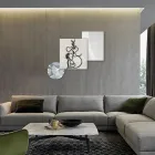 Composição de 3 Painéis com Estilização de Amor Made in Italy - Keina Viadurini