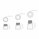 Composição de 3 castiçais modernos em madeira maciça de pinho - branco Viadurini