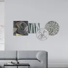 Composição de 4 Painéis com a Estilização do Beijo Made in Italy - Kanna Viadurini