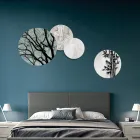 Composição de 4 Painéis Redondos Feitos com Laser Made in Italy - Maeko Viadurini