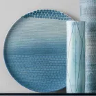 Composição de 4 Vasos e Centro em Porcelana Pintada à Mão - Liberio Viadurini