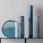 Composição de 4 Vasos e Centro em Porcelana Pintada à Mão - Liberio Viadurini