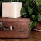 Composição de Velas Quadradas de Cera Fabricadas na Itália, 3 Peças - Mondelle Viadurini